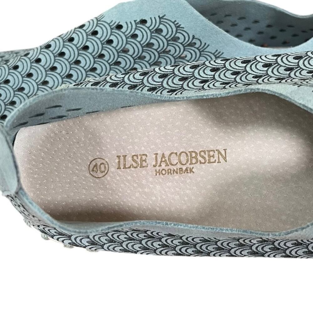 Isle Jacobsen Hornbak Tulip Perforated Slip On Shoes Dusty Blue US 9.5/ EU 40 - Picture 6 of 8